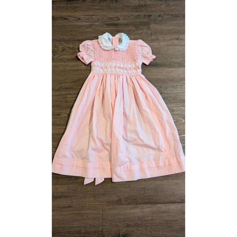 Vintage Luli & Me, Heirloom Hand Smocked Dress, Peter Pan Collar